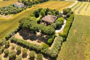 Luxury villa with garden and olive grove for sale just 15 minutes from the sea and from Civitanova Marche